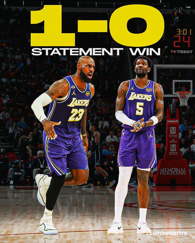 勒布朗·詹姆斯单核带队湖人首战击败火箭